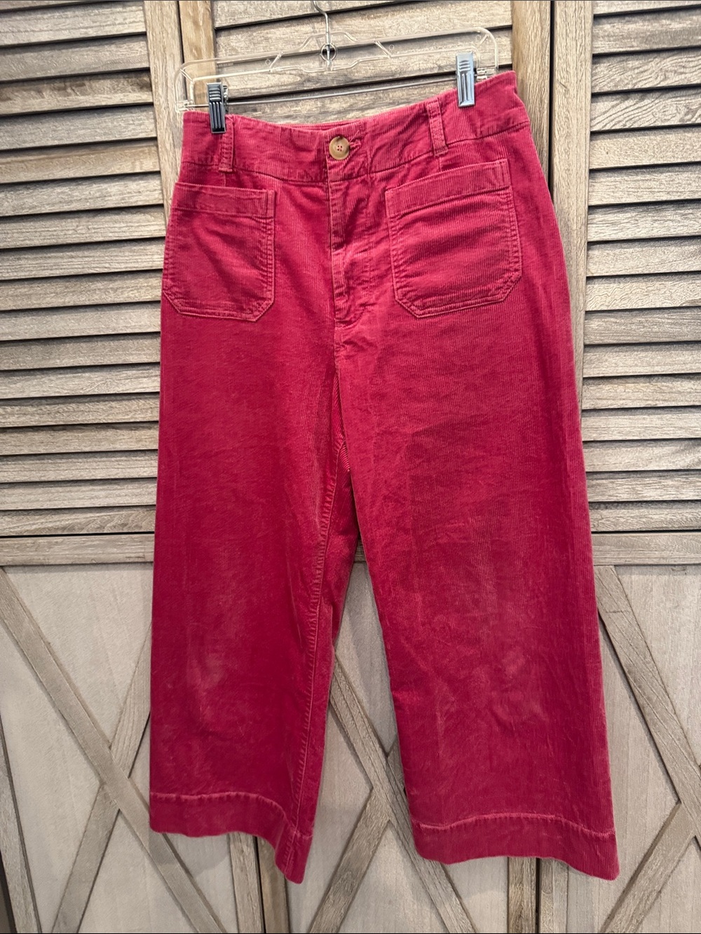 Maeve by Anthropologie Corduroy Colette Cropped Wide-Leg Pants Size 29